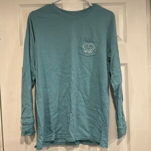 Ivory Ella Women’s Blue Organic Cotton Long Sleeve Size Medium